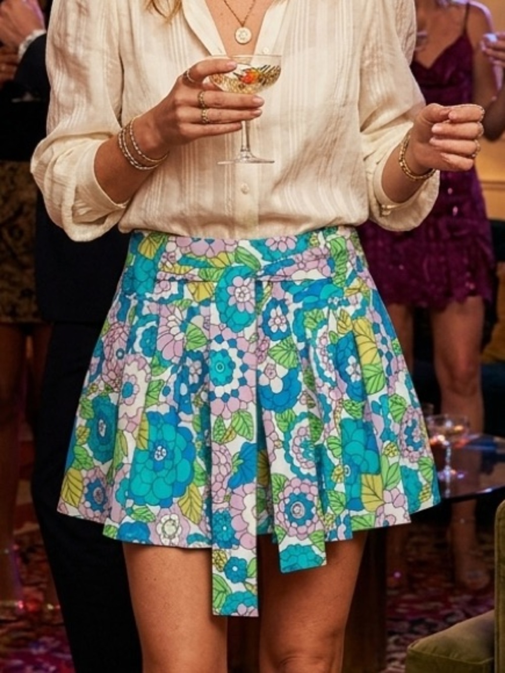 Dodo Bar Or Retro Floral Kai Mini Skirt SIZE MEDIUM